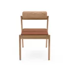 Knekk chair in oak fixed seat cushions Fora Form