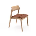 Knekk chair in oak fixed seat cushions from Fora Form