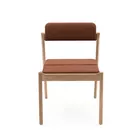 Knekk chair in oak fixed seat and back cushions Fora Form
