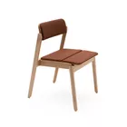 Knekk chair in oak fixed seat and back cushions from Fora Form