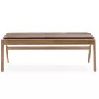 Knekk bench in solid oak with fixed cushion Fora Form