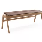 Knekk bench in solid oak with fixed cushion from Fora Form