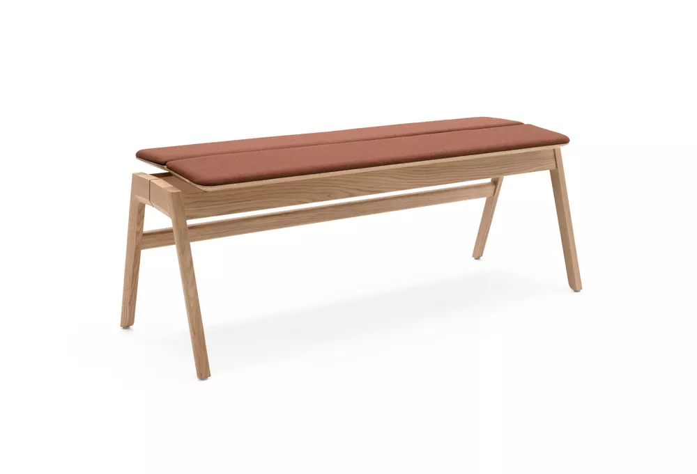 Knekk bench with fixed cushion from Fora Form