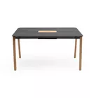 Knekk Wood table 140 with cable hatch from Fora Form