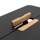 Knekk Wood table with cabel hatch in solid oak from Fora Form