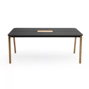 Knekk Wood table 180 with centre piece Fora Form