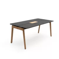 Knekk Wood table 180 with centre piece from Fora Form