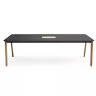 Knekk Wood table 240 with centre piece Fora Form