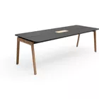 Knekk Wood table 240 with centre piece from Fora Form