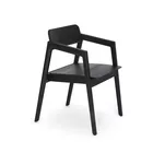 Knekk chair with armrest blackstained
