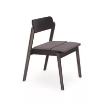 Knekk chair with seat cushion smoked oak