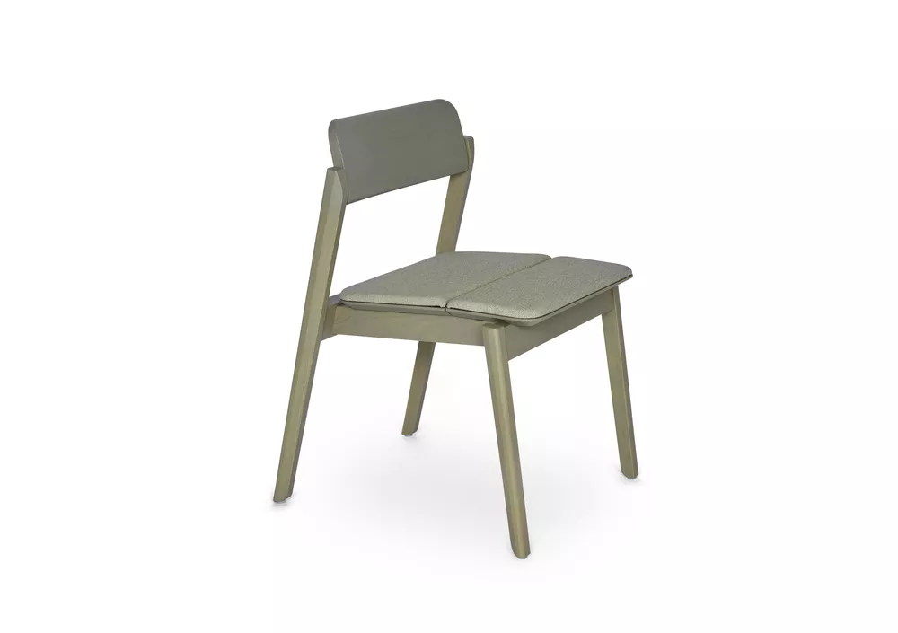 Knekk chair with seatcushion blended green