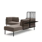 Kove hjørnesofa med høy gridd og bord modulsofa Canvas Fora Form