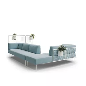 Kove hjørnesofa med krukker og bord Fora Form