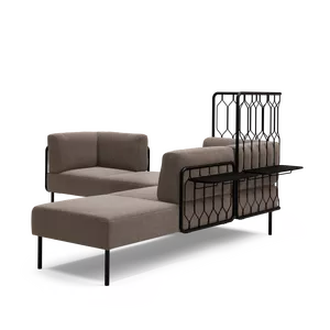 Kove hjørnesofa med krukker og bord Fora Form