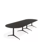 Kvart konferansebord 380x120 Ovalt med kabelluke Fora Form