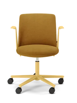 LOG chair straight yellow armrest