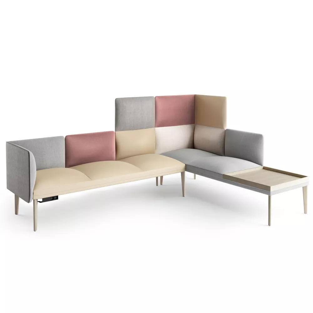 Senso hjørnesofa med eikeben Fora Form