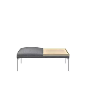 Senso 2 seter modul med eikebord og stål ben Form