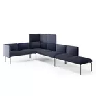 Senso 7 seter hjørnesofa i blå tekstiler fra Fora Form