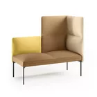 Senso 2 seters hjørnesofa i gule tekstiler fra Fora Form