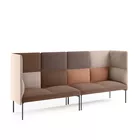 Senso 4 seters modulsofa med høy rygg i rødrosa tekstiler fra Fora Form