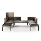 Senso 7 seter modulsofa med heltre eikebord fra Fora Form