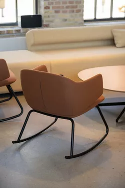 Dwell rocker and Up sofa at Fora Form showroom in Copenhagen