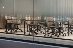 Atrium chairs and Clip tables from Fora Form