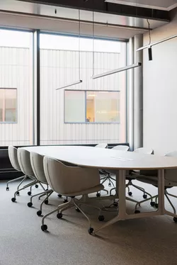 Dwell chairs and Kvart table from Fora Form photo by Kevin Fauske