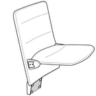 ARENA auditoriestol lav rygg
