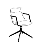 Fjell 4er kryss glider lav rygg armlen