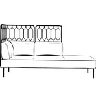 Kove 3 seter med hjørnegrid