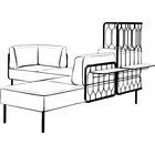 Kove 6 seter med bord