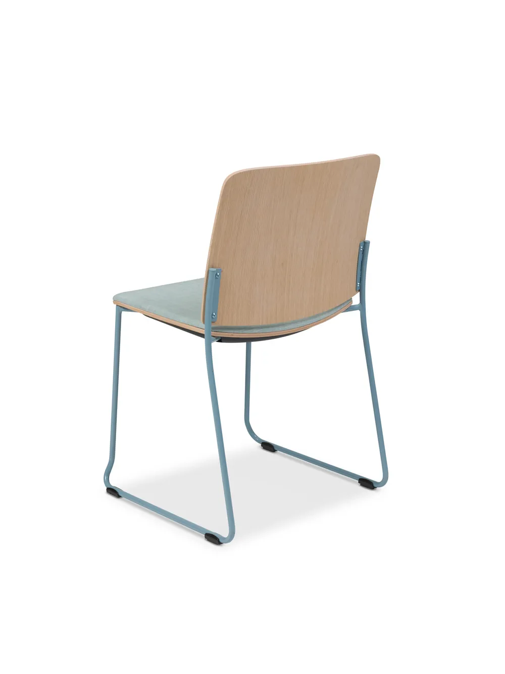 Atrium sled base veneer back and seat cushion back