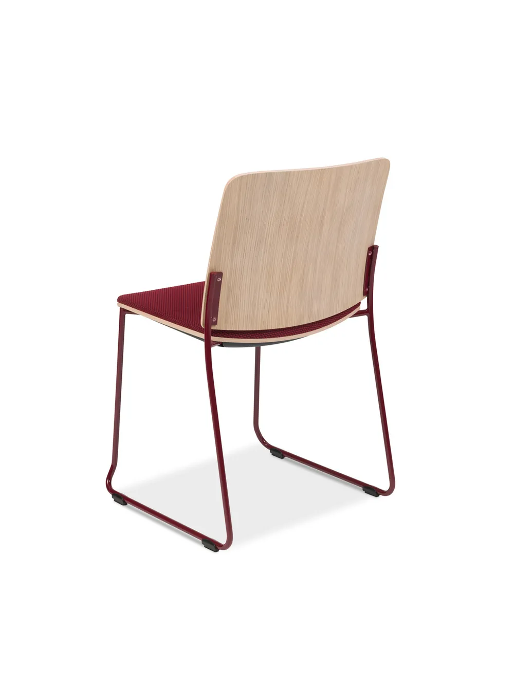 Atrium Sled base veneer back and seatcushion back