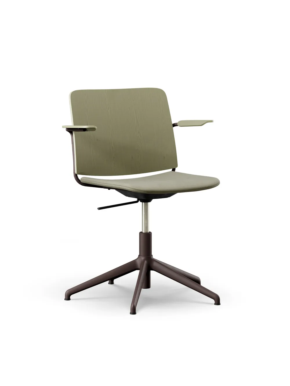 Atrium 5 star base with armrests blended green
