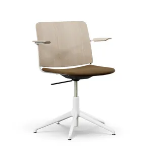 Atrium 5 star base with armrests seat cushion and veneer back