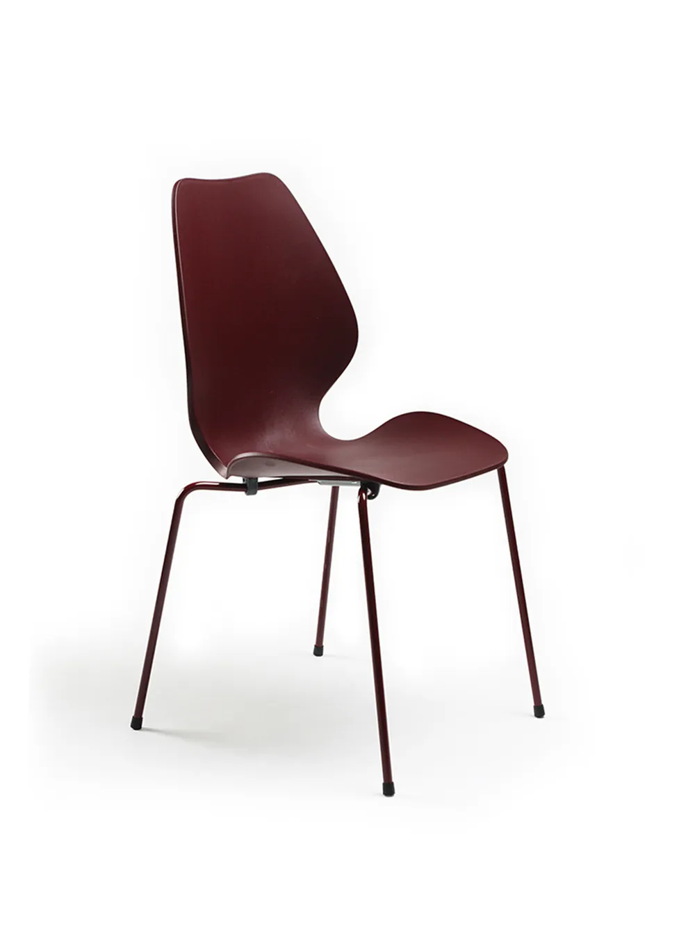 City 4 legged base burgundy plastic