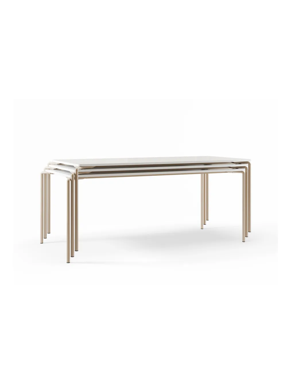 Clip table 180x80 stacked