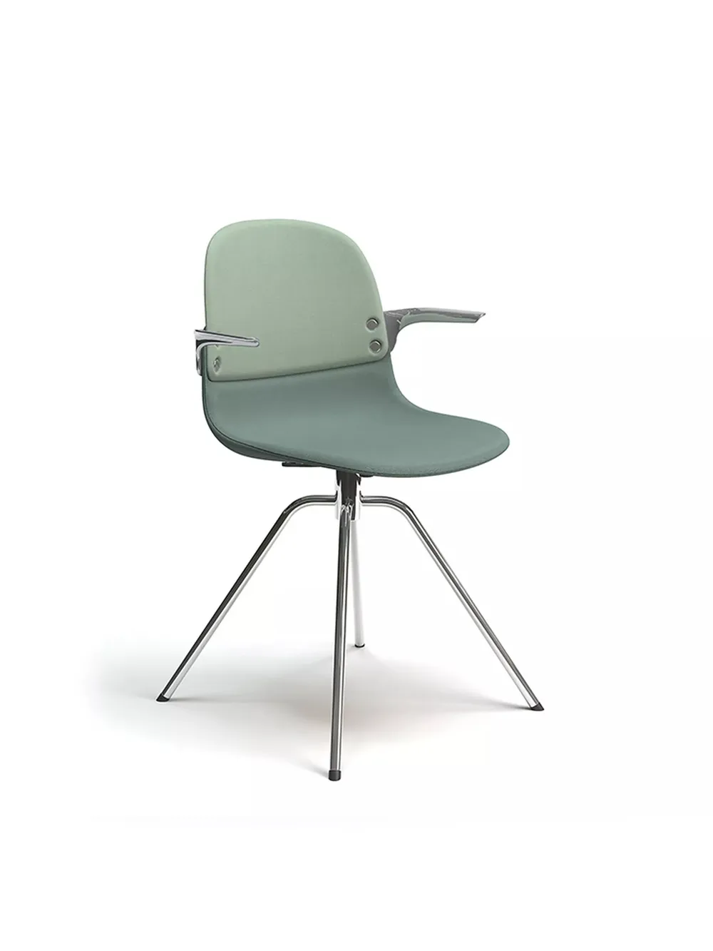 Con 4 legged base w swivel armrests