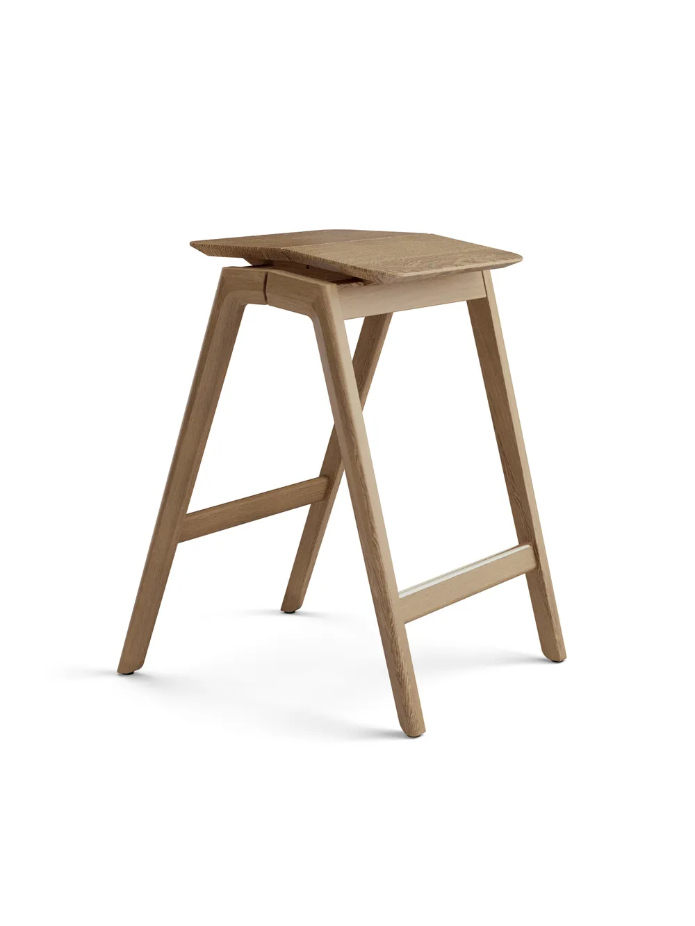 Knekk barstool natural oak