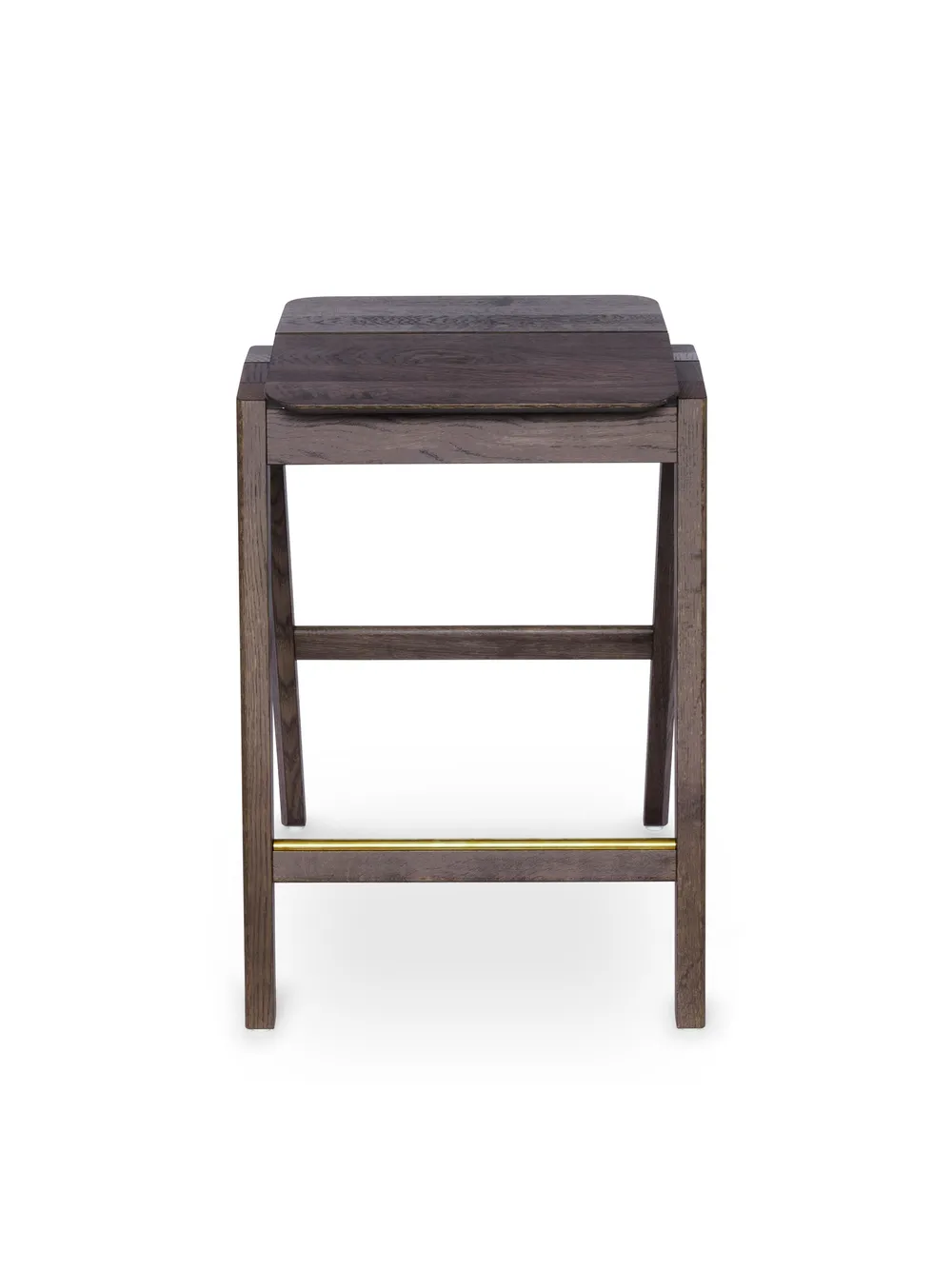 Knekk barstool dark brown front