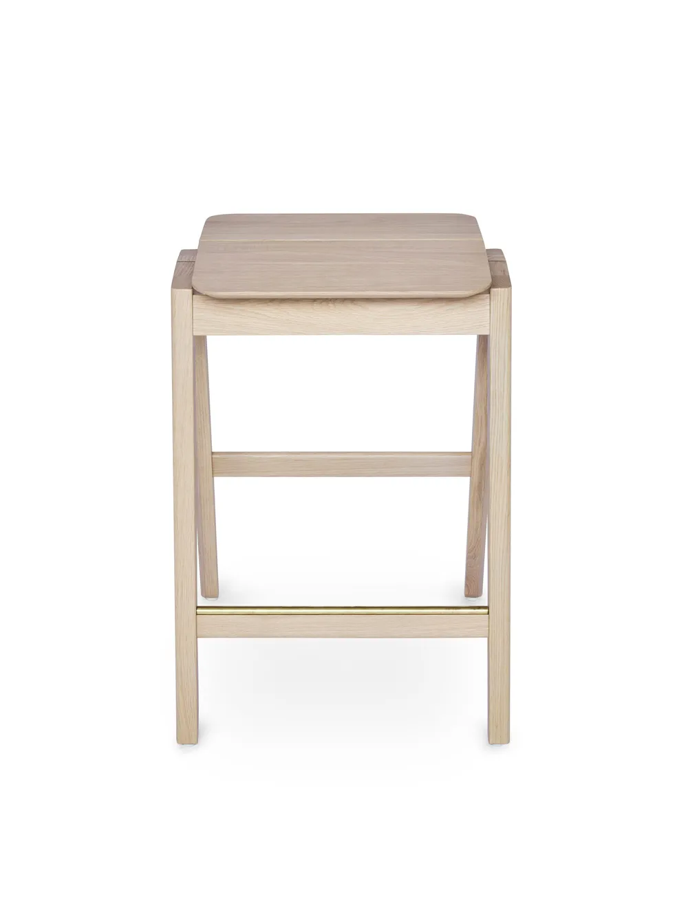 Knekk barstool whitewashed front