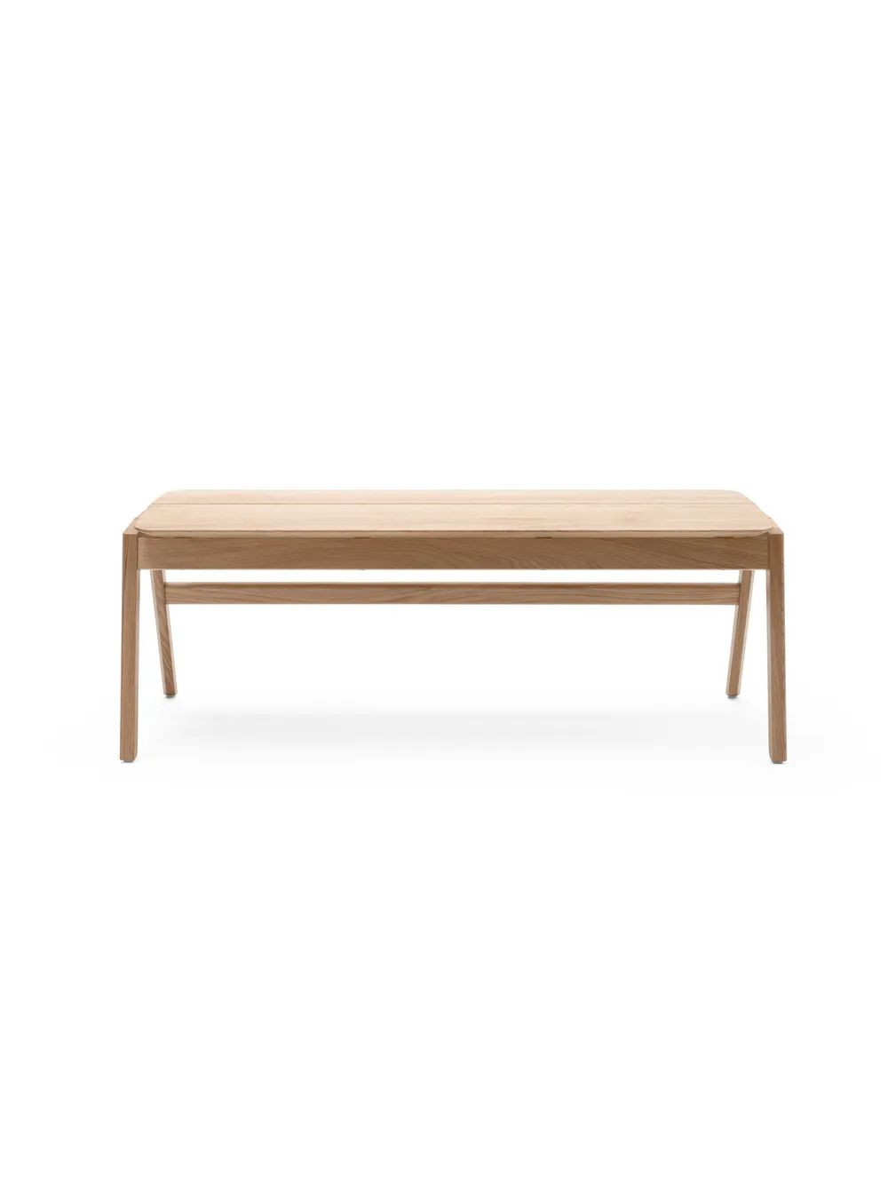 Knekk bench natural oak front