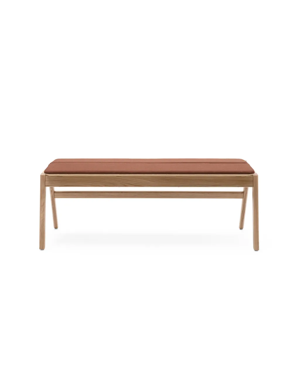 Knekk bench natural oak seat cushion front