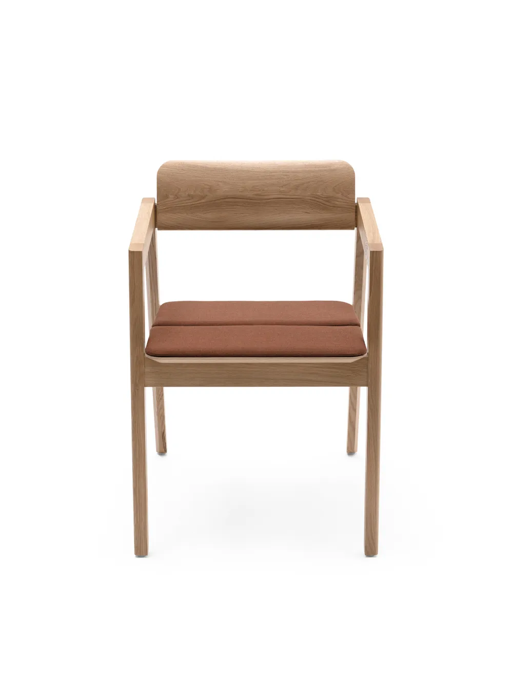 Knekk armchair seat cushion natural oak front