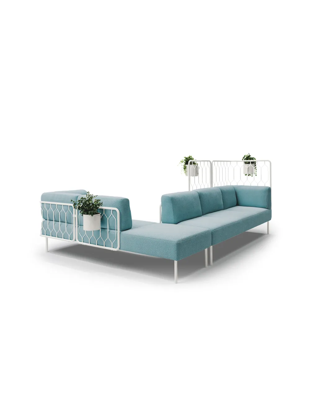 Kove 6 seater high corner flowerpots