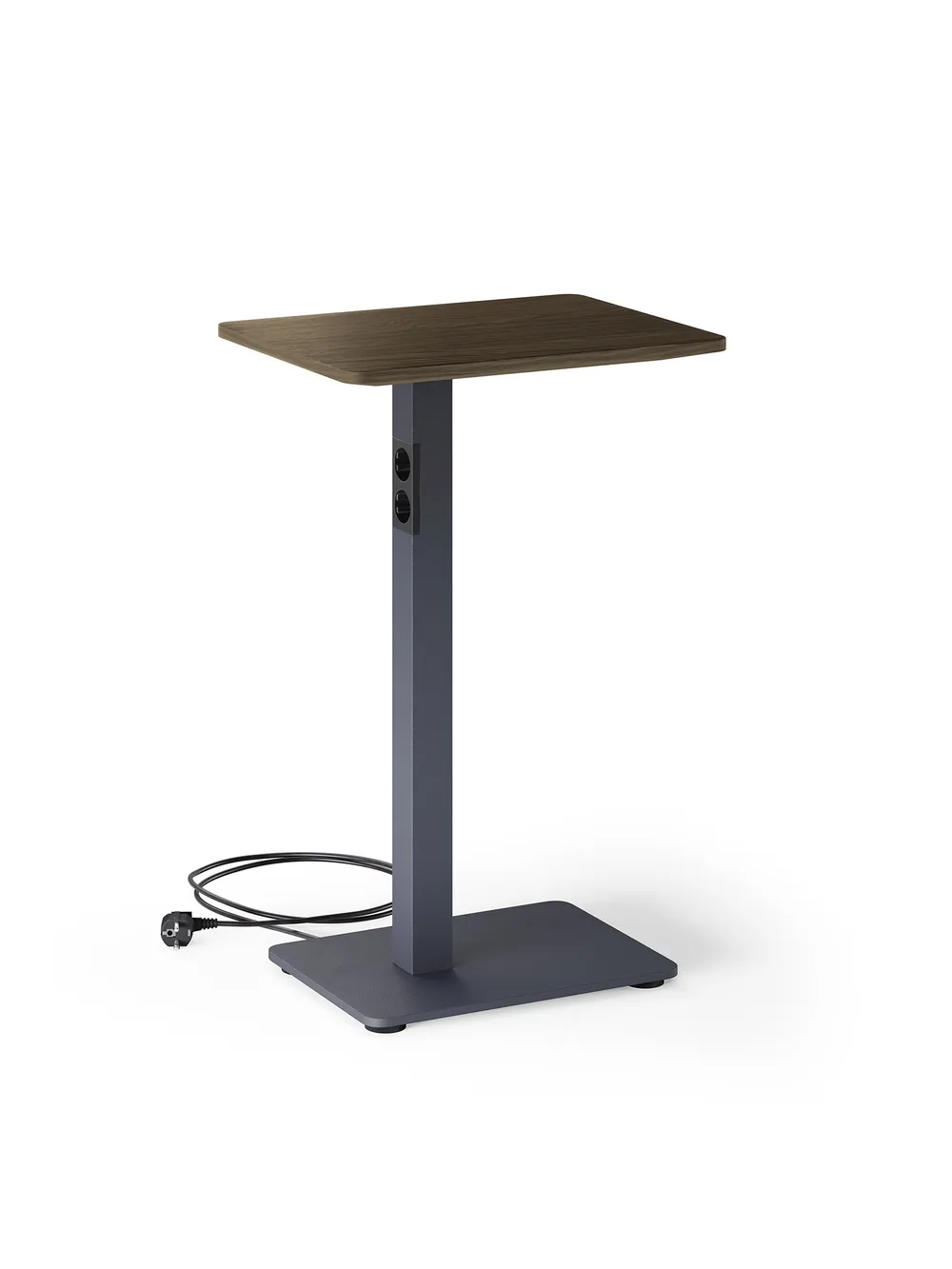 L table 43x32 H65 dark brown and dark grey Fora Form