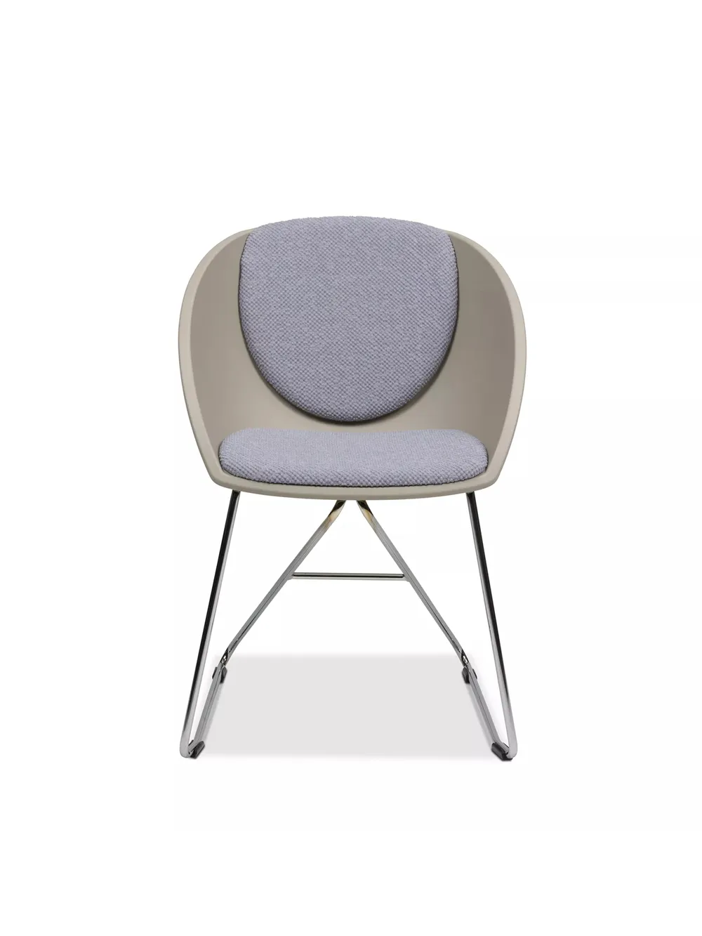 Popcorn beige seat and back cushion front